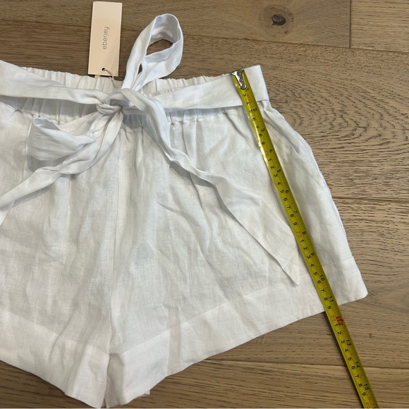 Eberjey White Linen Front Tie Edu Shorts - Picture 5 of 10